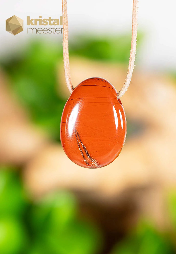 Rode Jaspis EX hanger doorboord - nr. 4