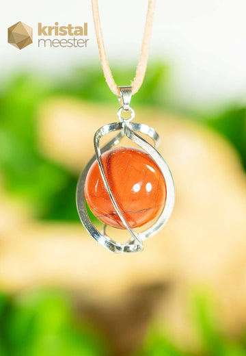 Red Jasper Spiral Pendant