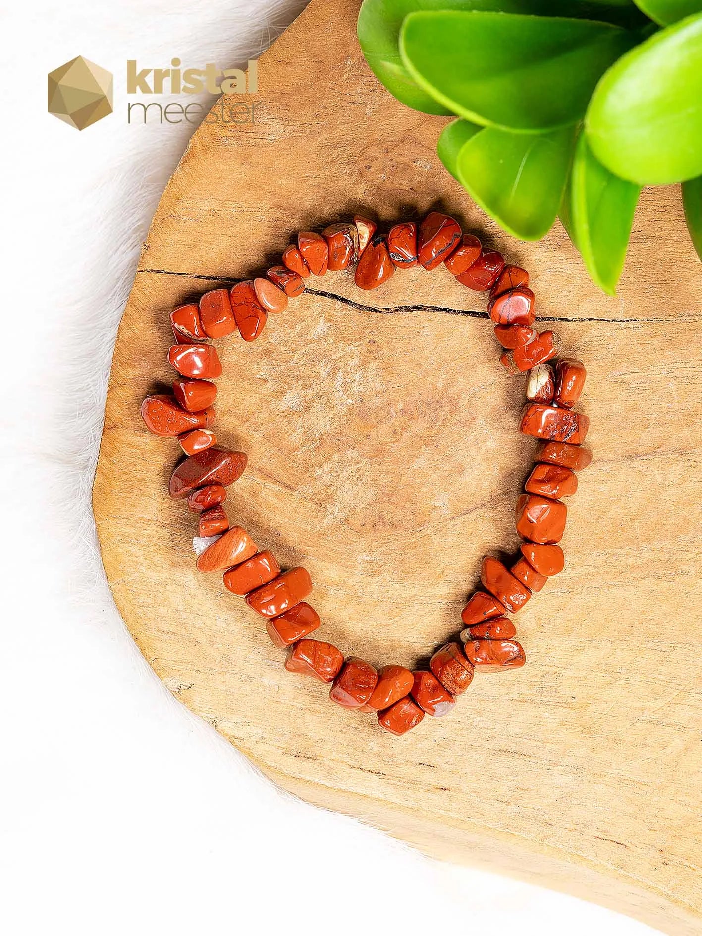 Rode Jaspis splitarmband