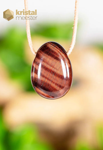 Red Tiger Eye Pendant, drilled - no. 3
