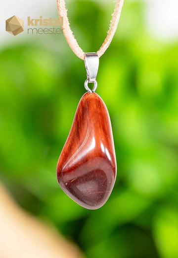 Red Tiger Eye EX Pendant with silver loop  - no. 1