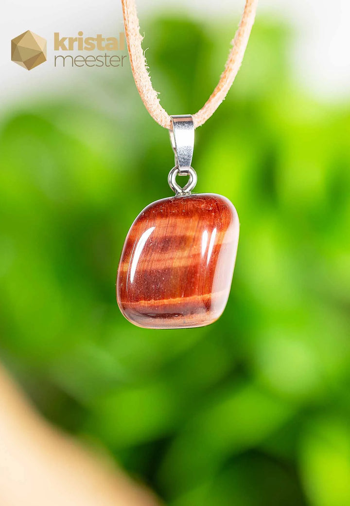 Red Tiger Eye EX Pendant with silver loop  - no. 3