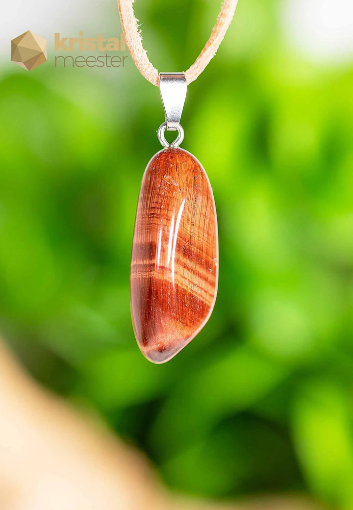 Red Tiger Eye EX Pendant with silver loop  - no. 4