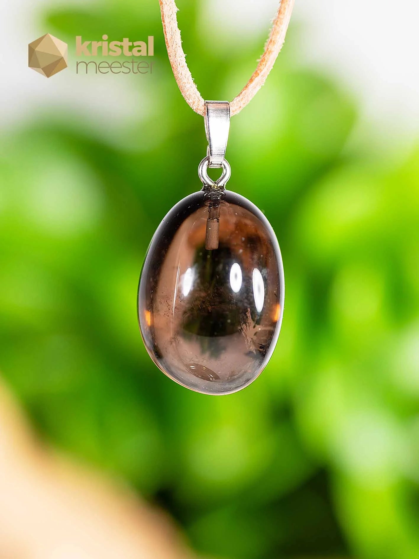 Smokey Quartz Pendant with silver loop - no. 6