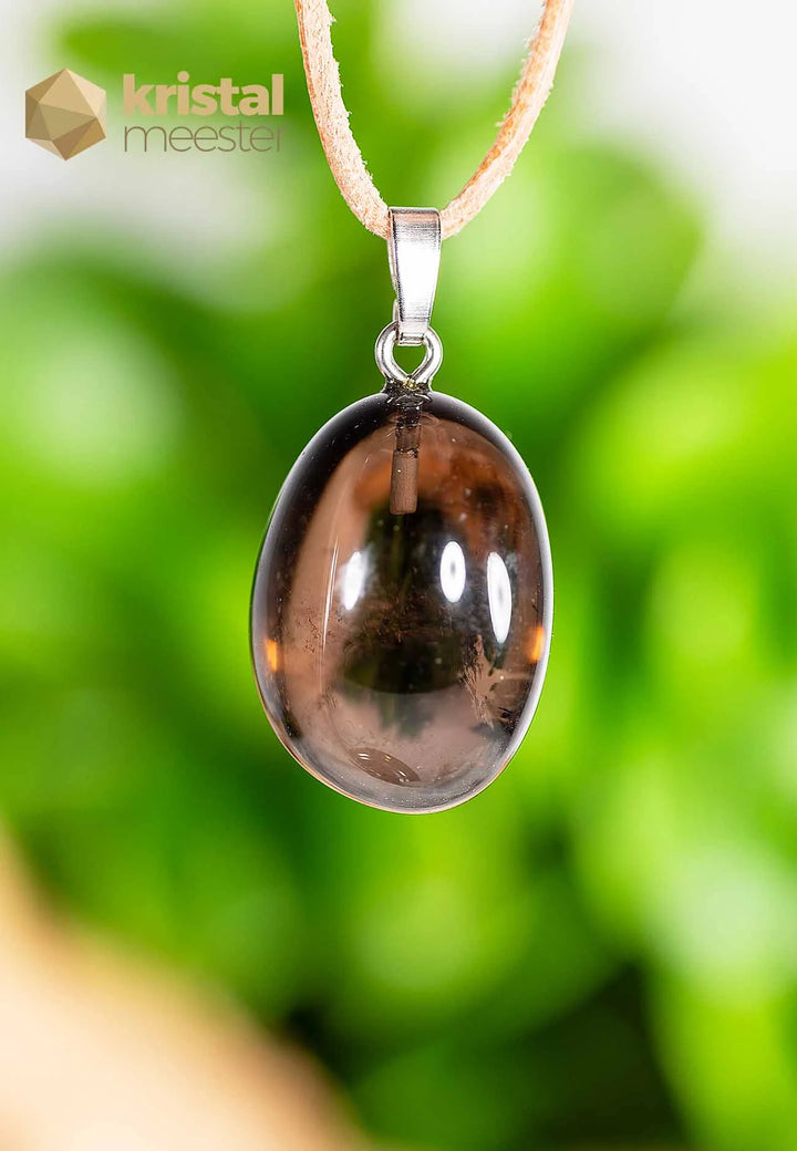 Smokey Quartz Pendant with silver loop - no. 6