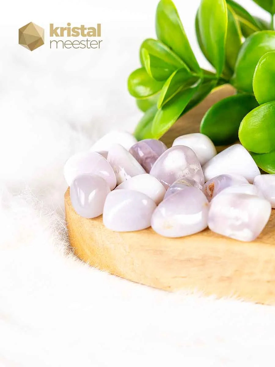 Chalcedony Pink Tumbled Stone - size S