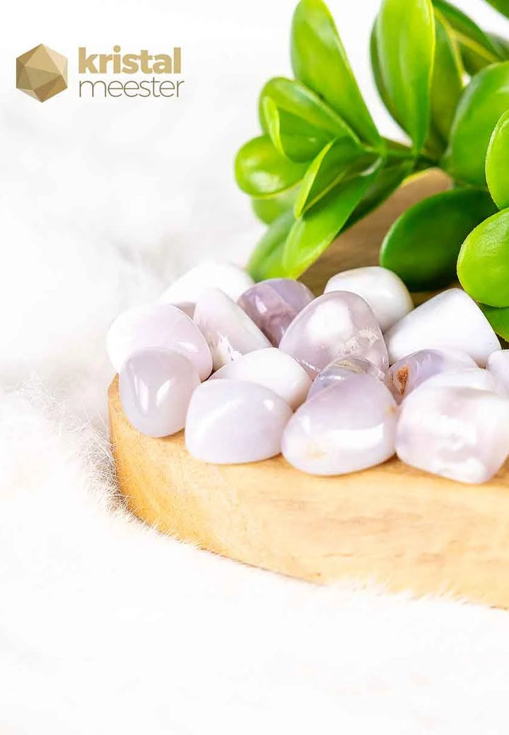 Chalcedony Pink Tumbled Stone - size S