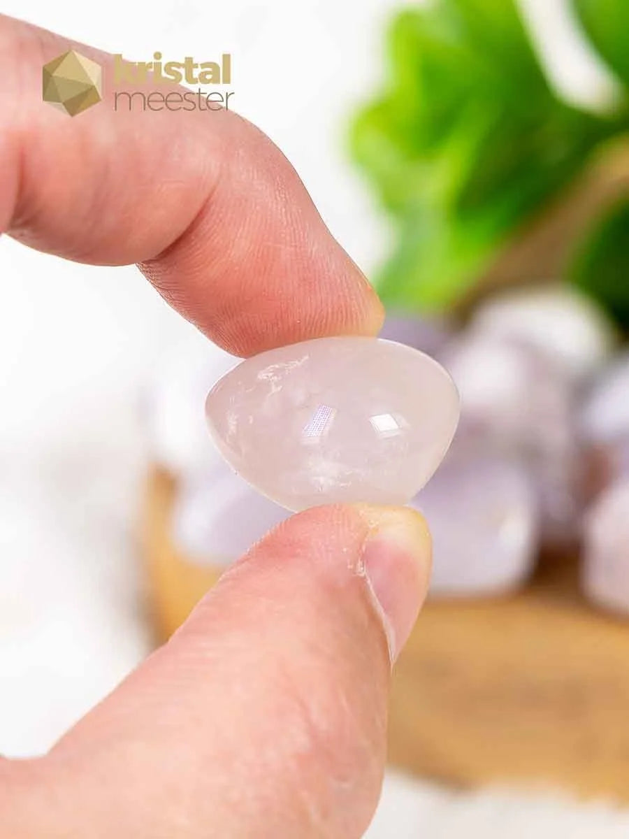 Chalcedony Pink Tumbled Stone - size S