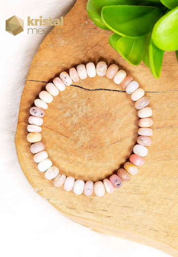 Roze Andes Opaal Armband Rond - 8x5 mm
