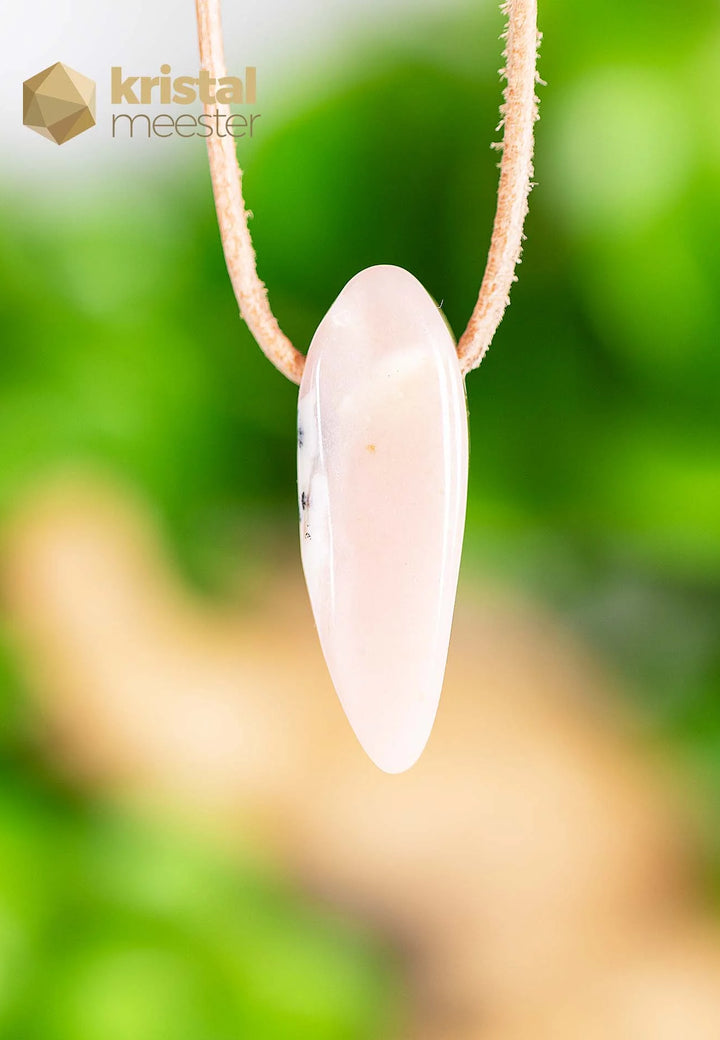 Roze Opaal hanger, doorboord - nr. 2