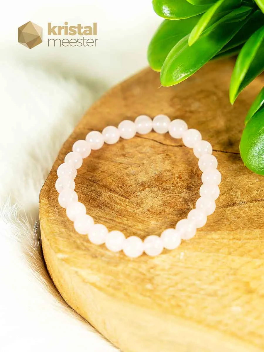 Rose Quartz Ball bracelet - 6 mm - Child - L