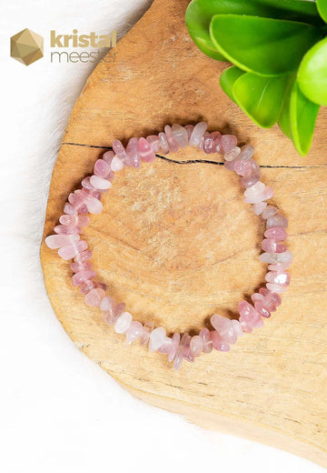 Rose Quartz EX Chip bracelet