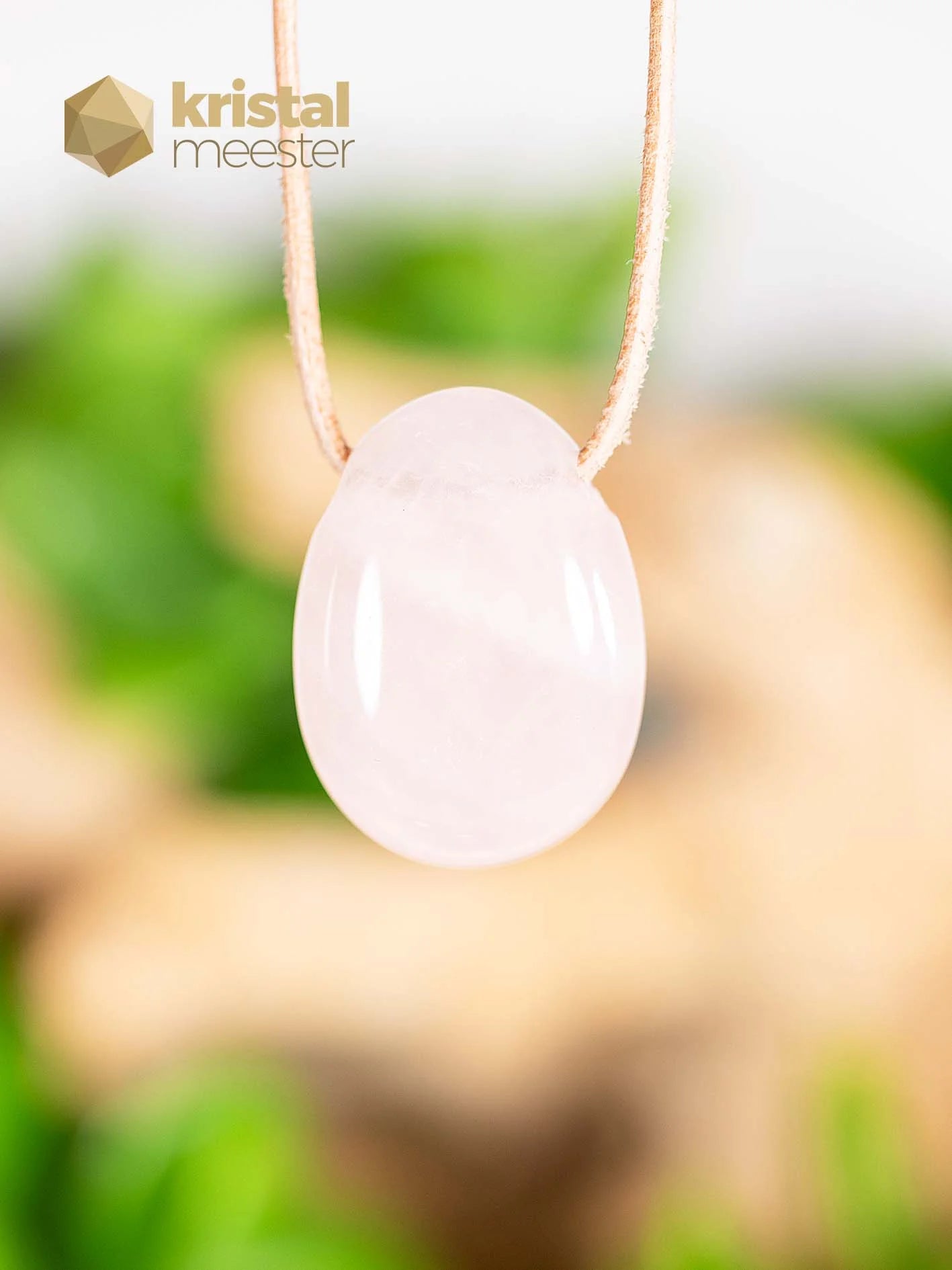 Rose Quartz Pendant, drilled - no. 2