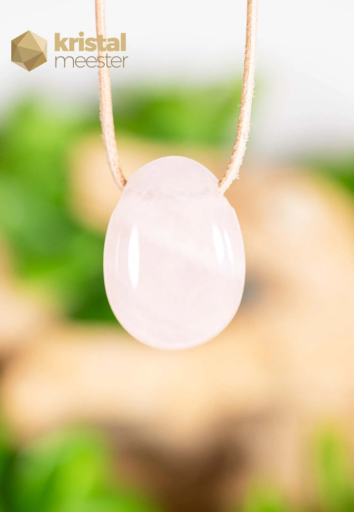 Rose Quartz Pendant, drilled - no. 3