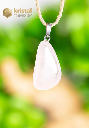 Rose Quartz EX Pendant with silver loop - no. 4