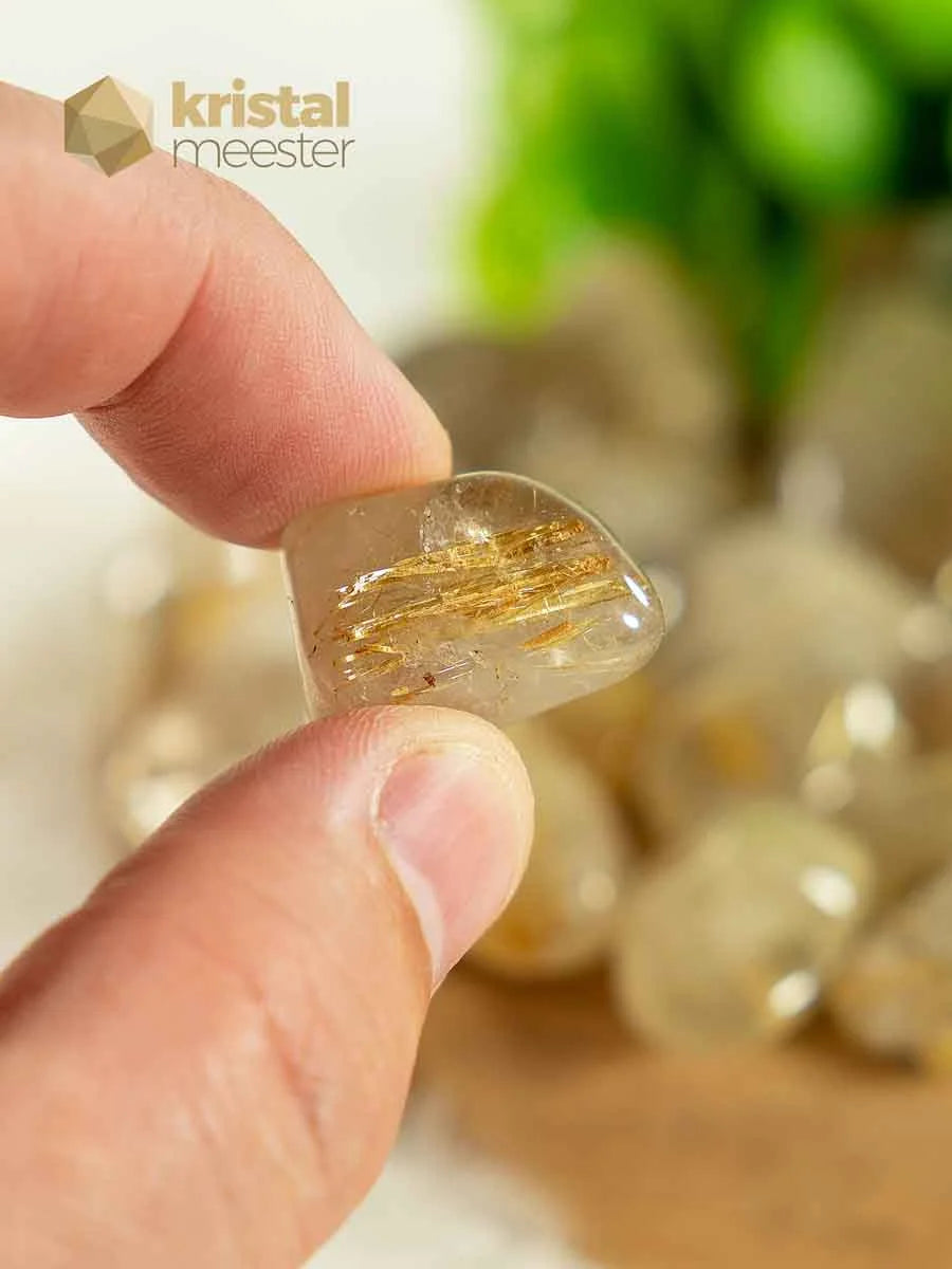 Rutile Quartz tumbled stones - size S
