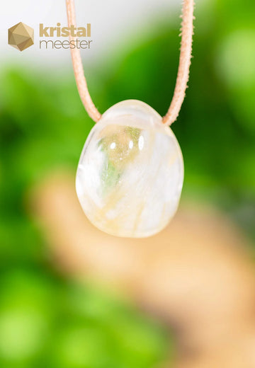 Rutile Quartz pendant, drilled - no. 1