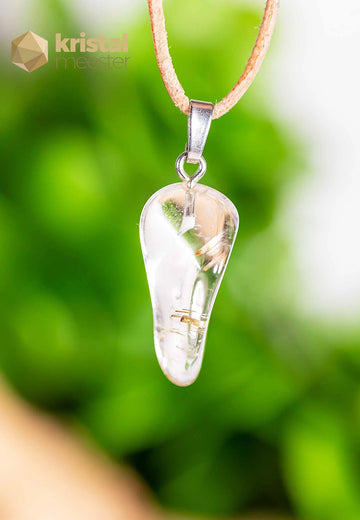 Rutile Quartz EX pendant with silver loop - no. 3
