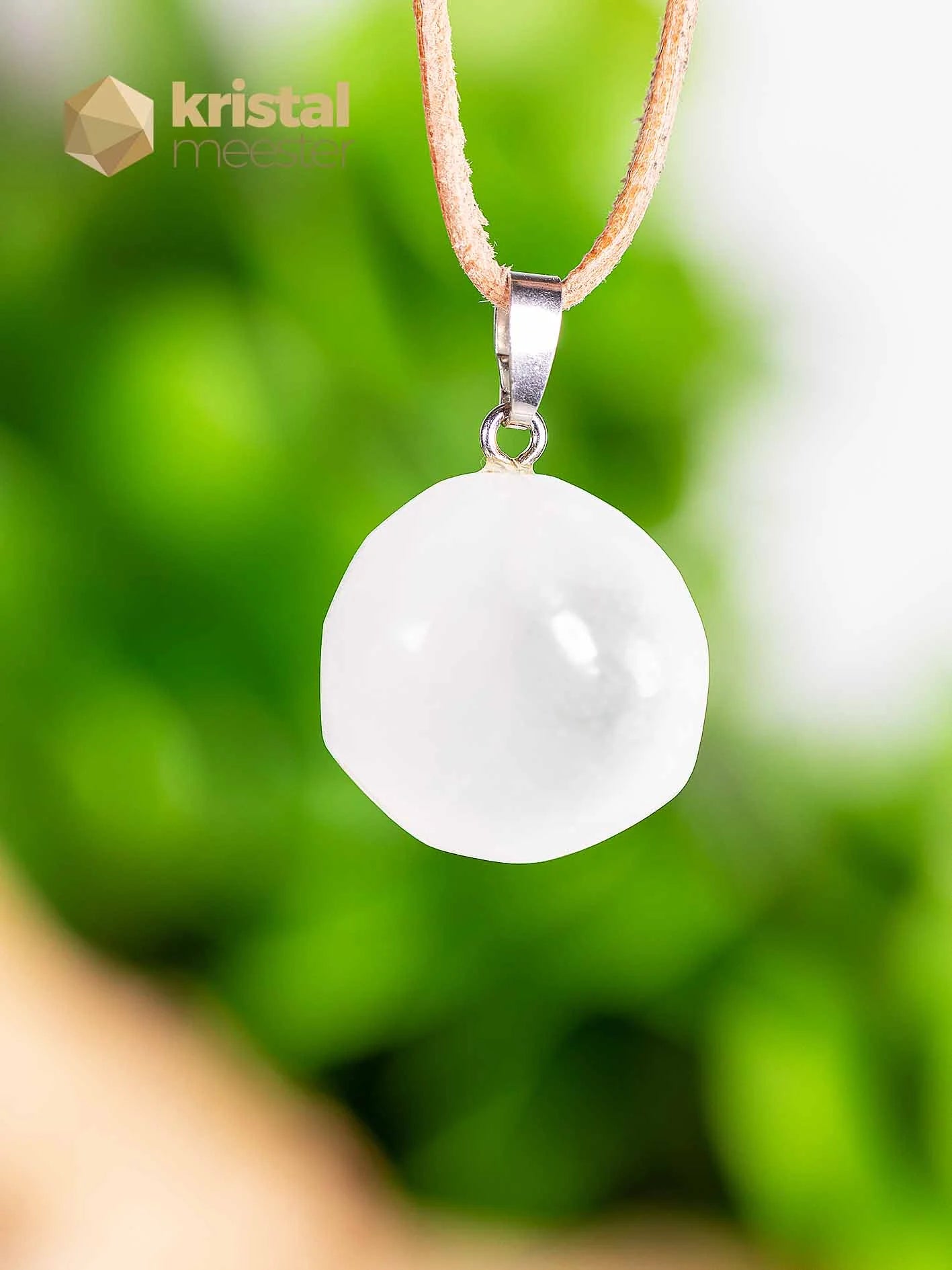 Seleniet hanger met zilver oog - nr. 3