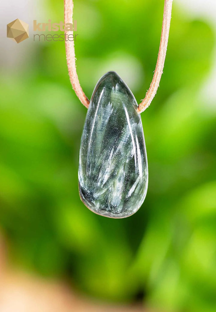 Seraphinite pendant drilled - no. 6