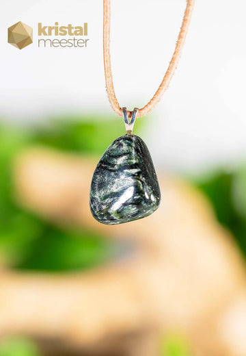 Seraphinite pendant with silver loop - no. 4