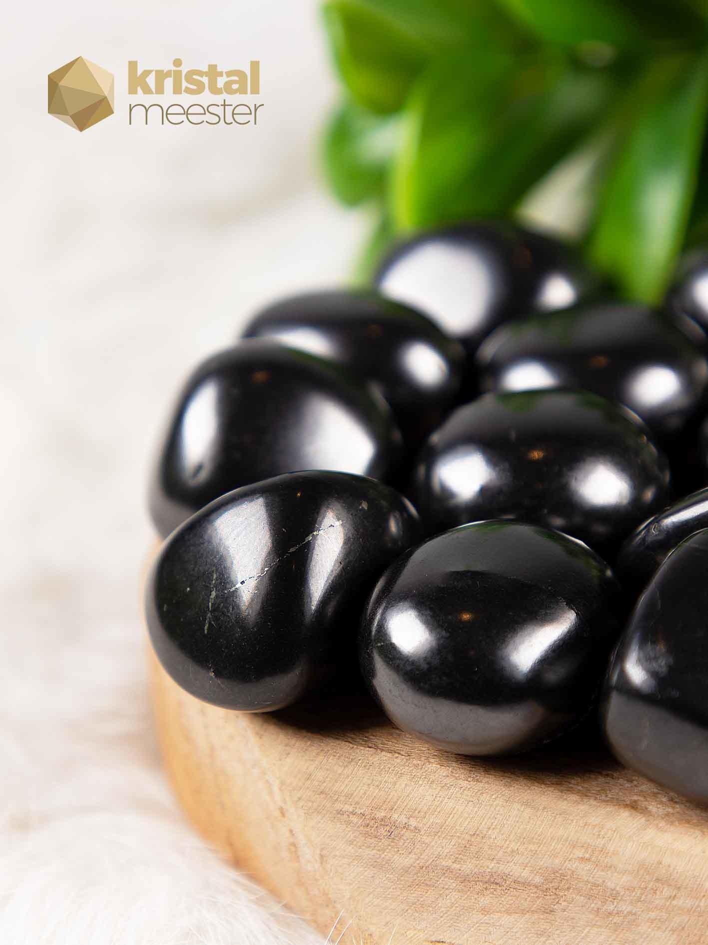 Shungiet trommelstenen - maat M