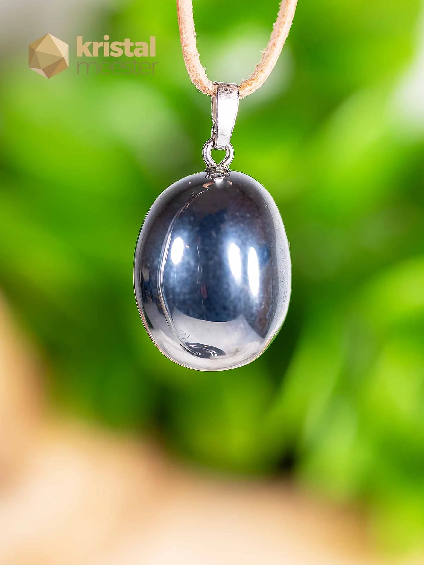 Silicium hanger met zilver oog - nr. 3