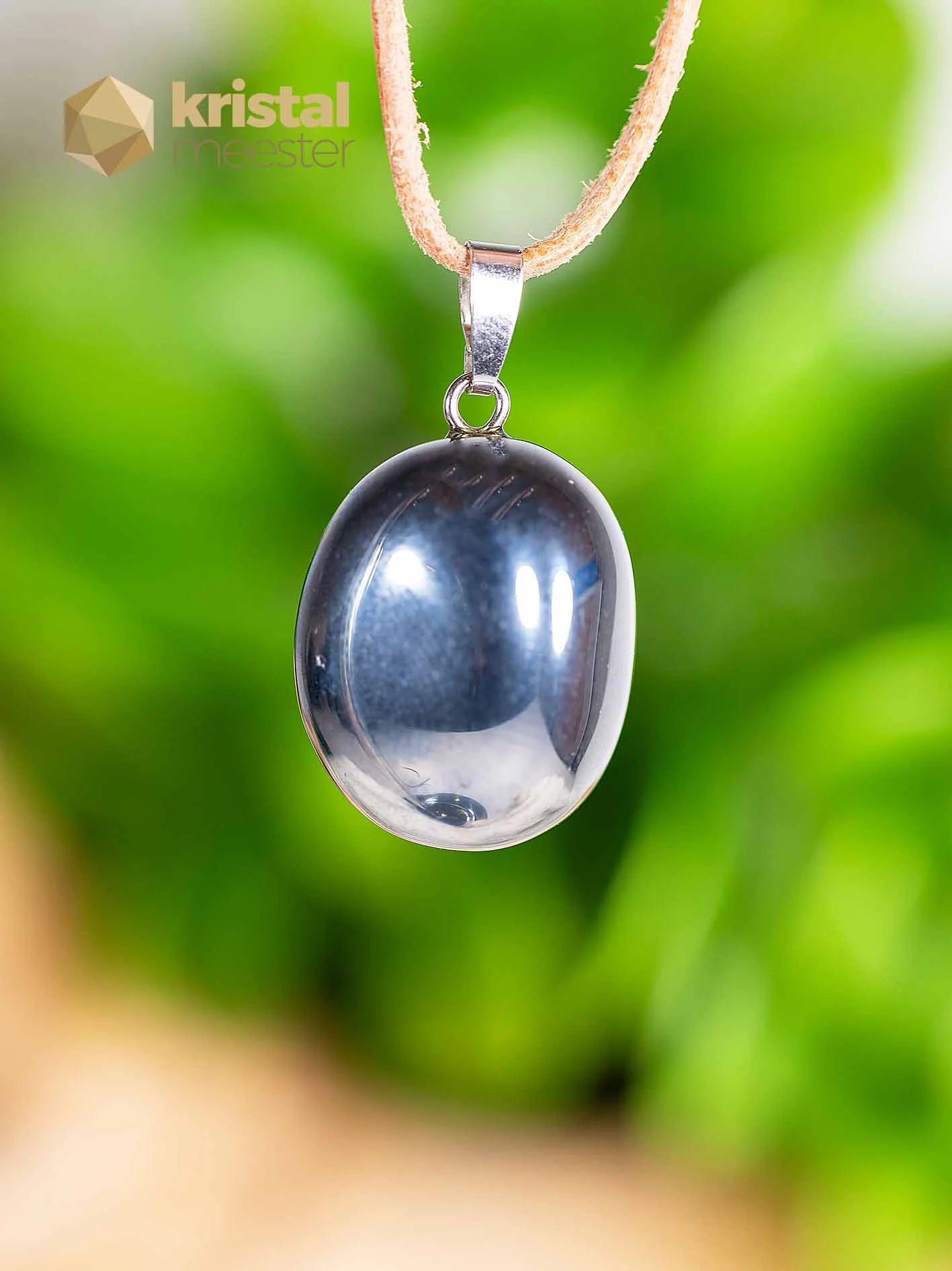 Silicium hanger met zilver oog - nr. 6