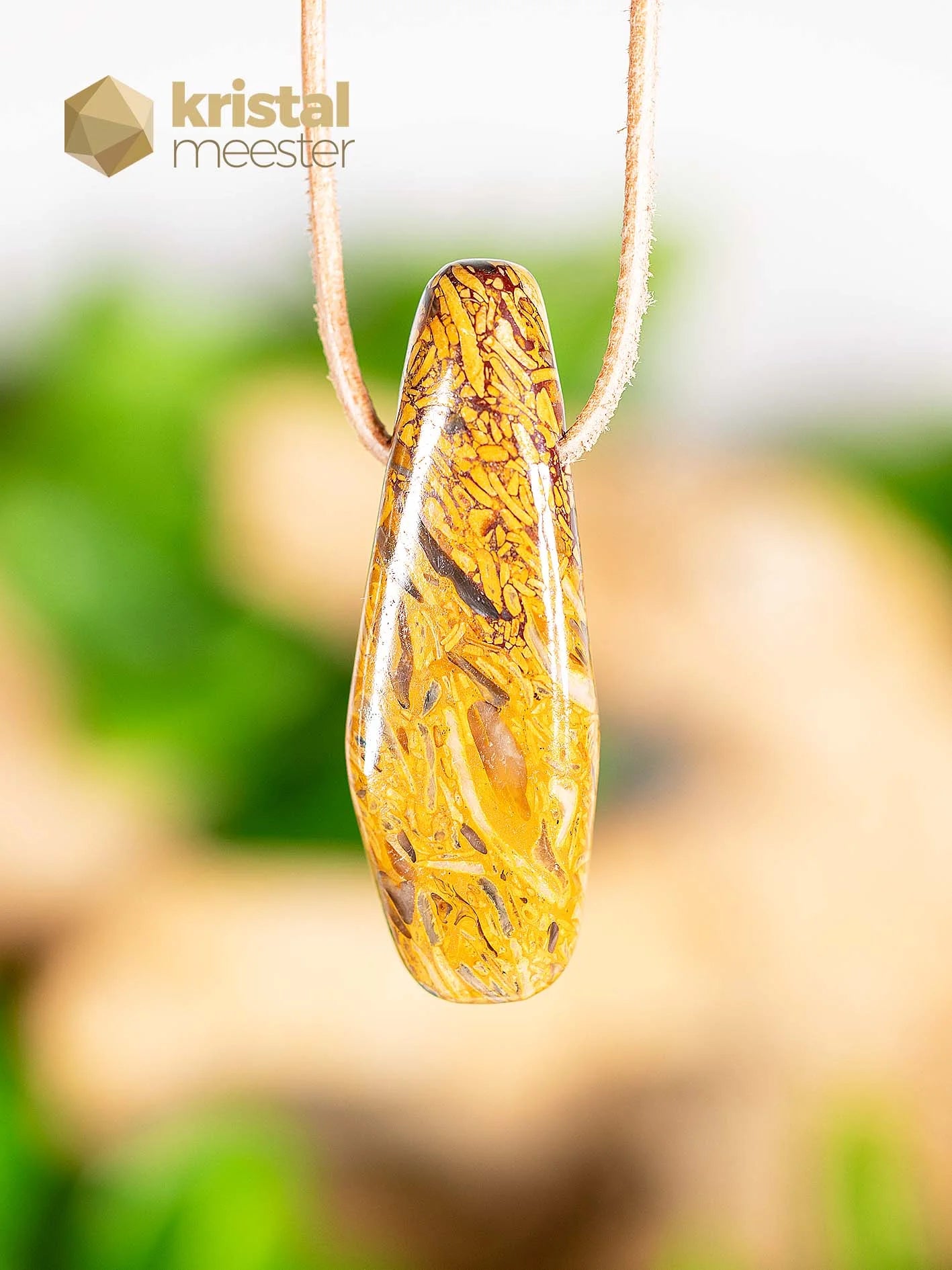 Slangen Jaspis EX hanger, doorboord - nr. 2