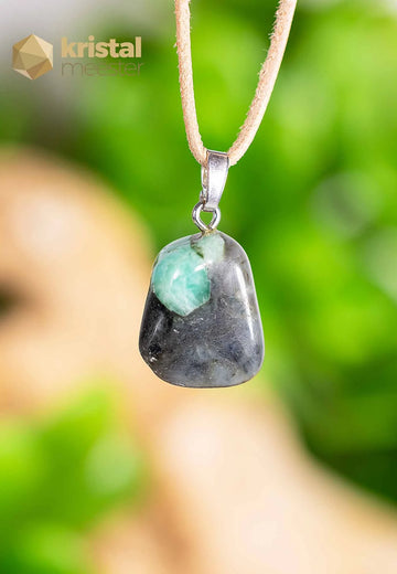 Emerald Pendant with silver loop -no. 4