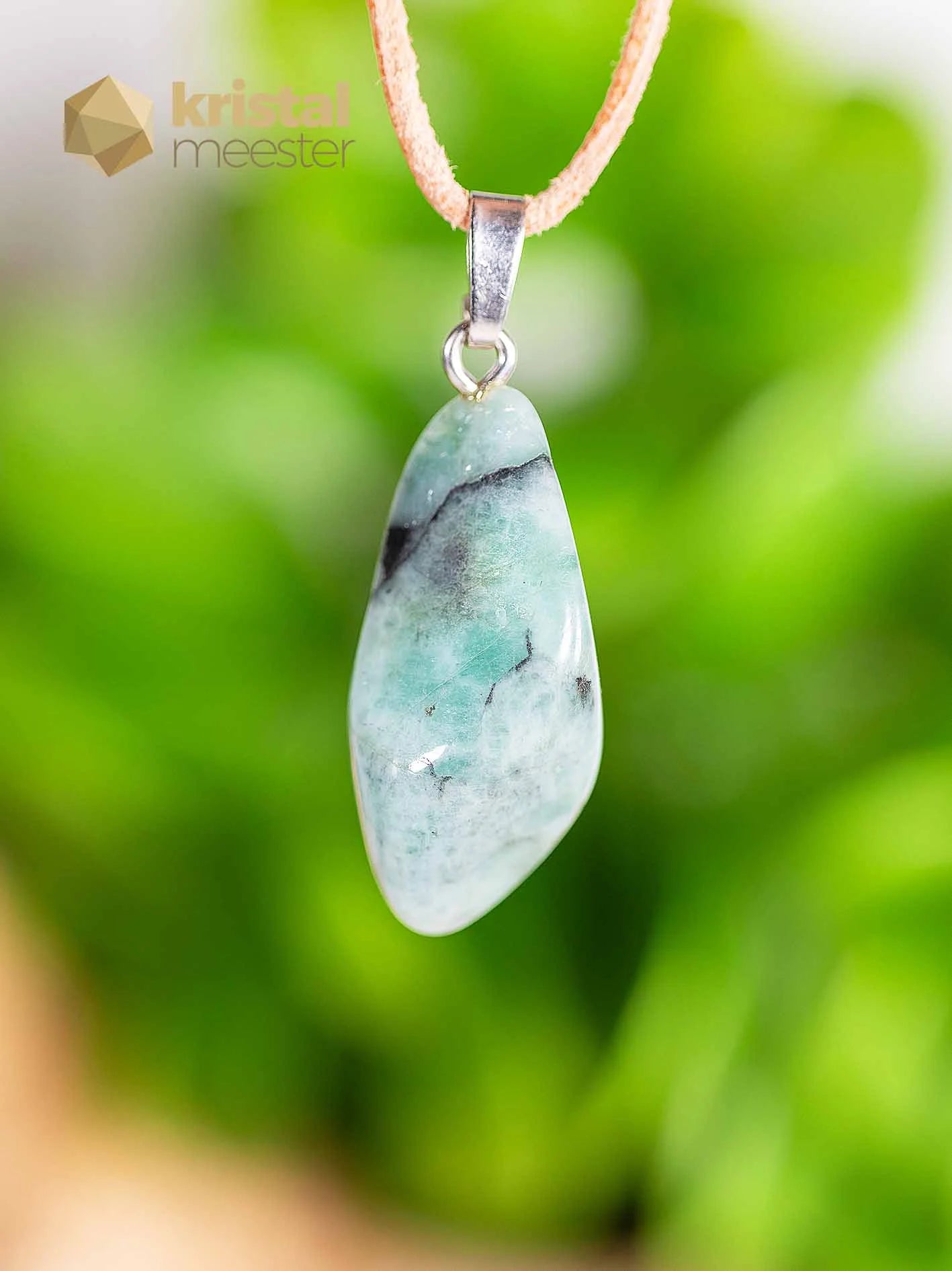 Emerald Pendant with silver loop -no. 5