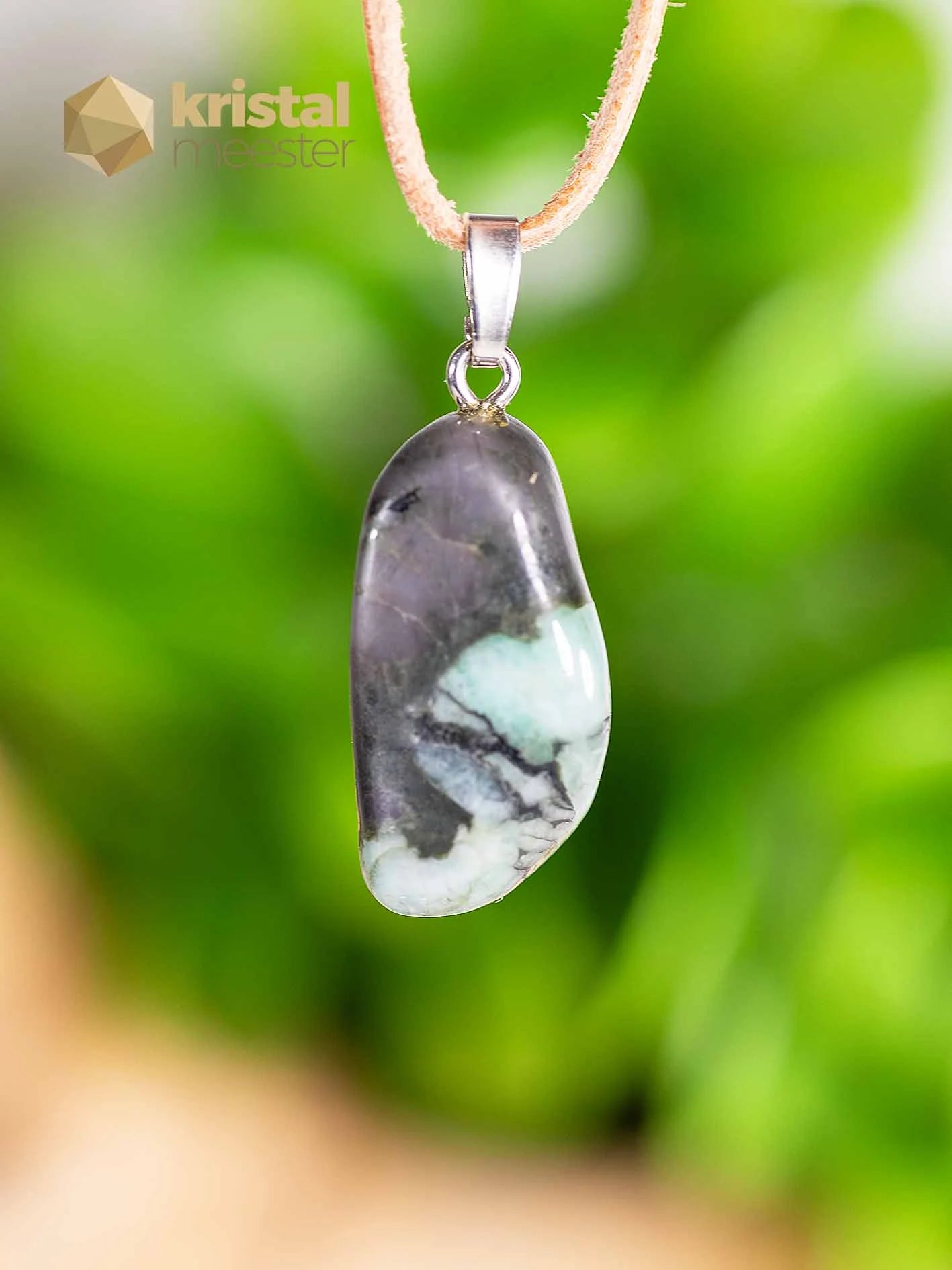 Emerald Pendant with silver loop -no. 6