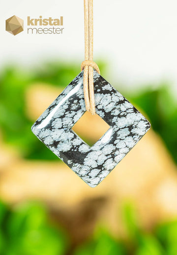 Sneeuwvlok Obsidiaan donut, vierkant - 35 mm