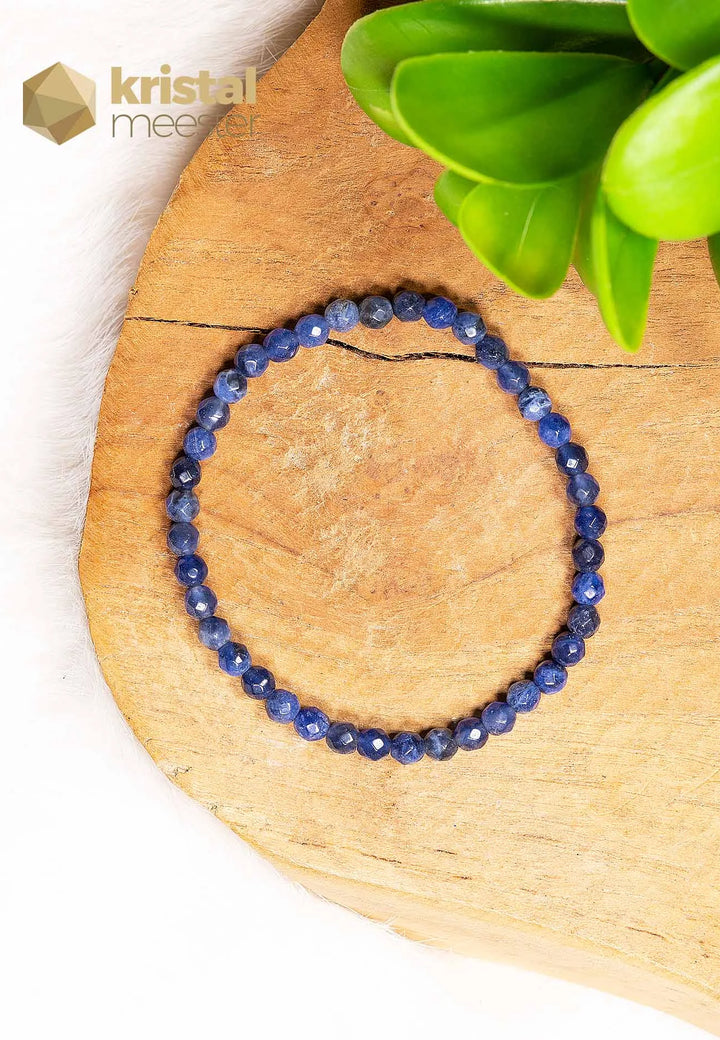 Sodaliet Facet Geslepen Armband - 4 mm