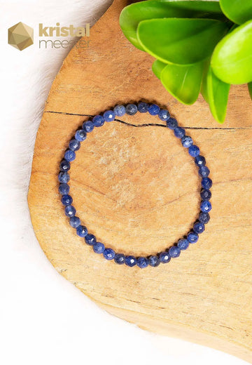 Sodaliet Facet Geslepen Armband - 4 mm