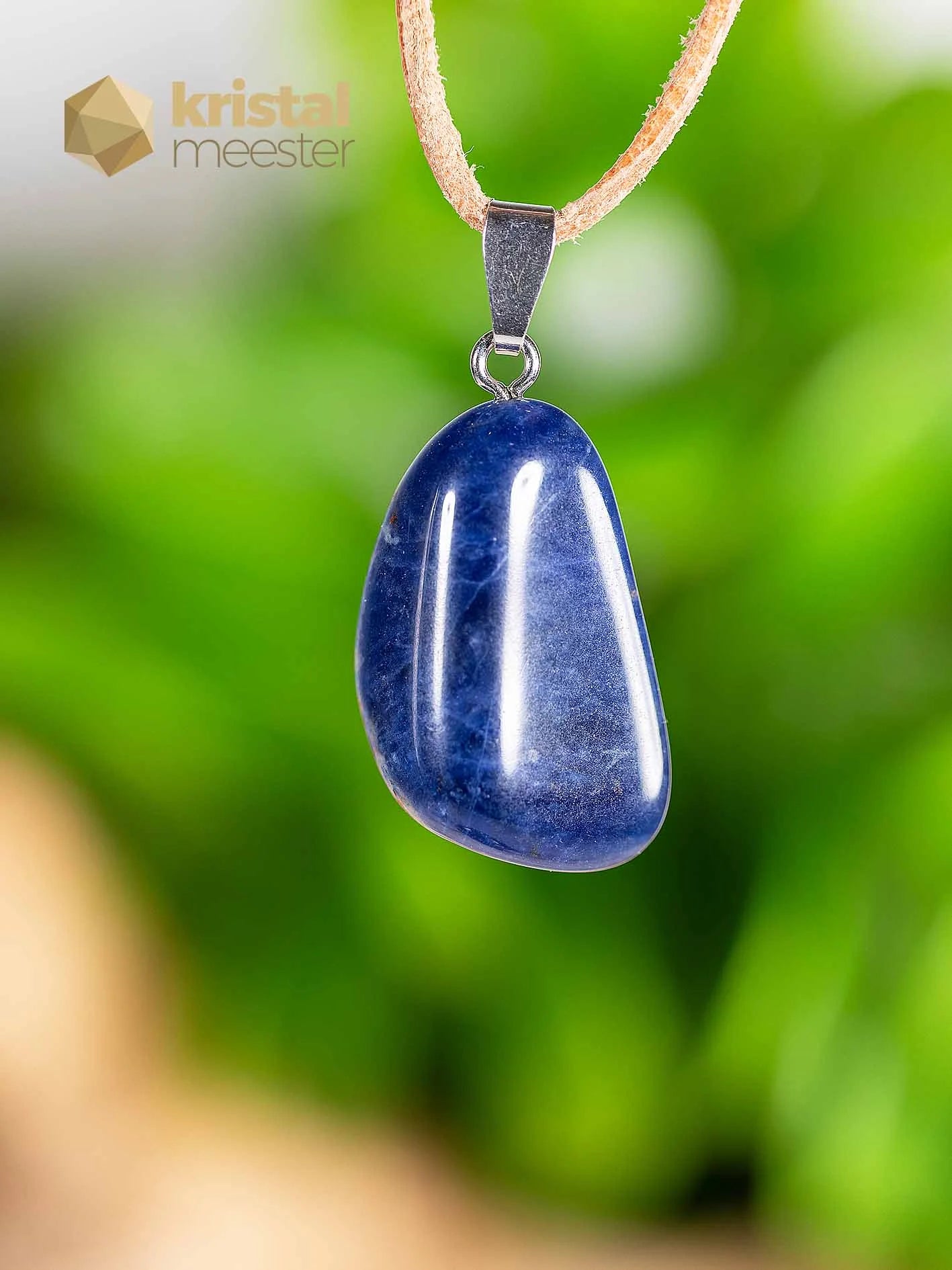 Sodalite EX Pendant with silver loop - no. 1