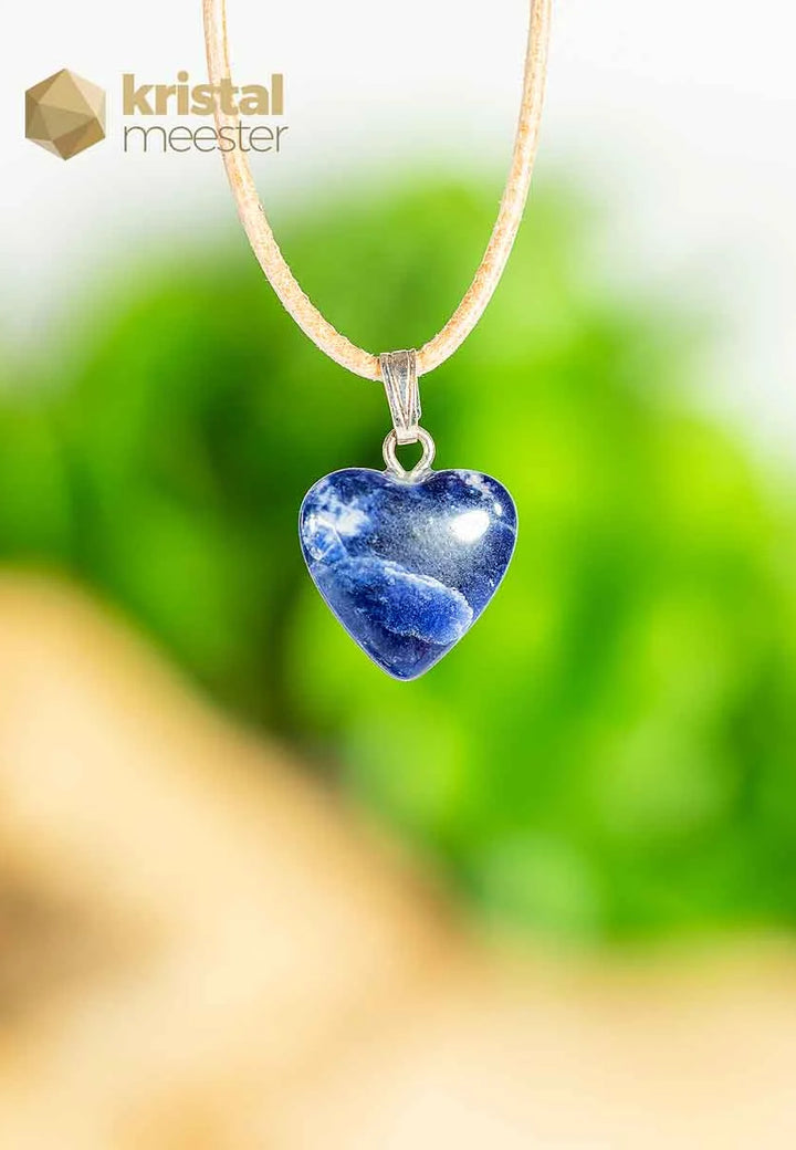 Sodaliet Hartje Hanger met zilver oog