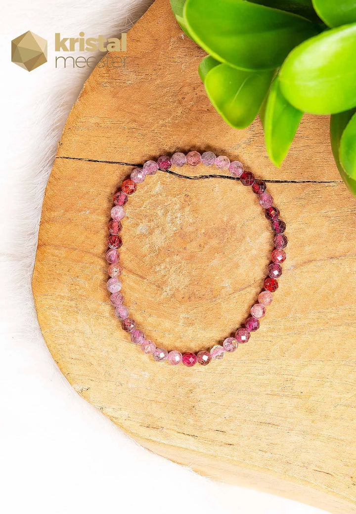 Spinel Facet Geslepen Armband - 4 mm - Kind