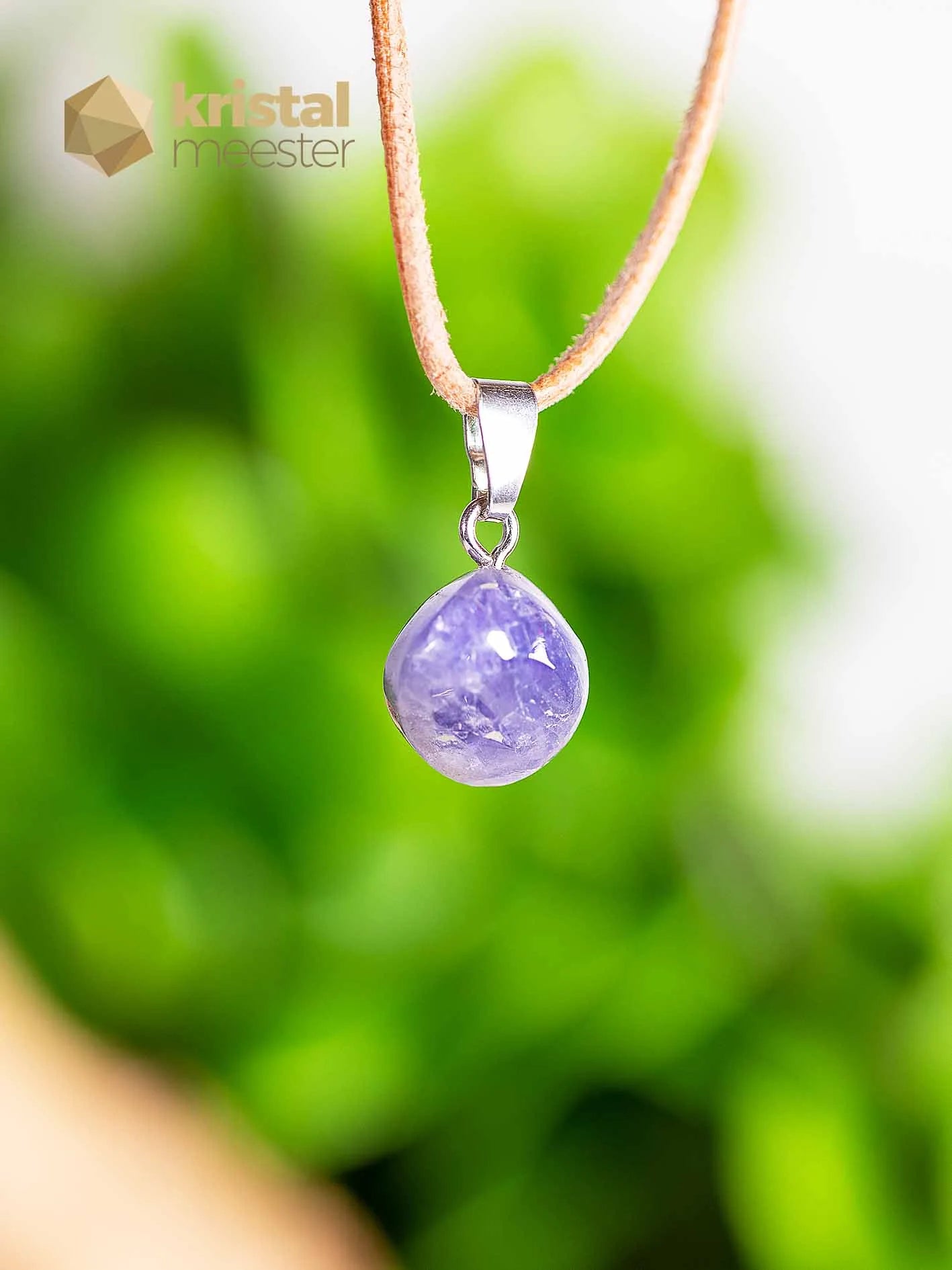 Tanzanite pendant with silver loop - no. 6