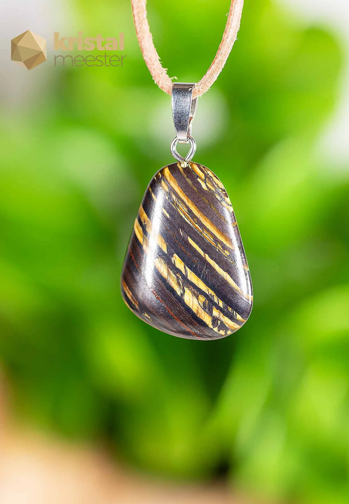 Tiger Iron EX Pendant with silver loop - no. 1