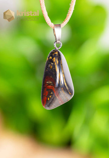 Tiger Iron EX Pendant with silver loop - no. 3