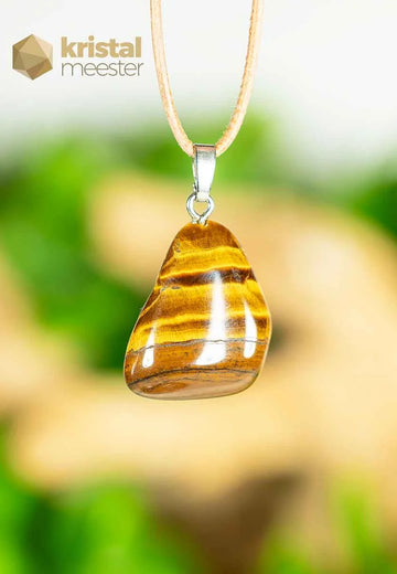 Tijgeroog EX hanger met zilver oog - nr. 5