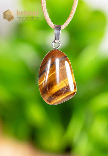 Tiger Eye EX pendant with silver loop - no. 6