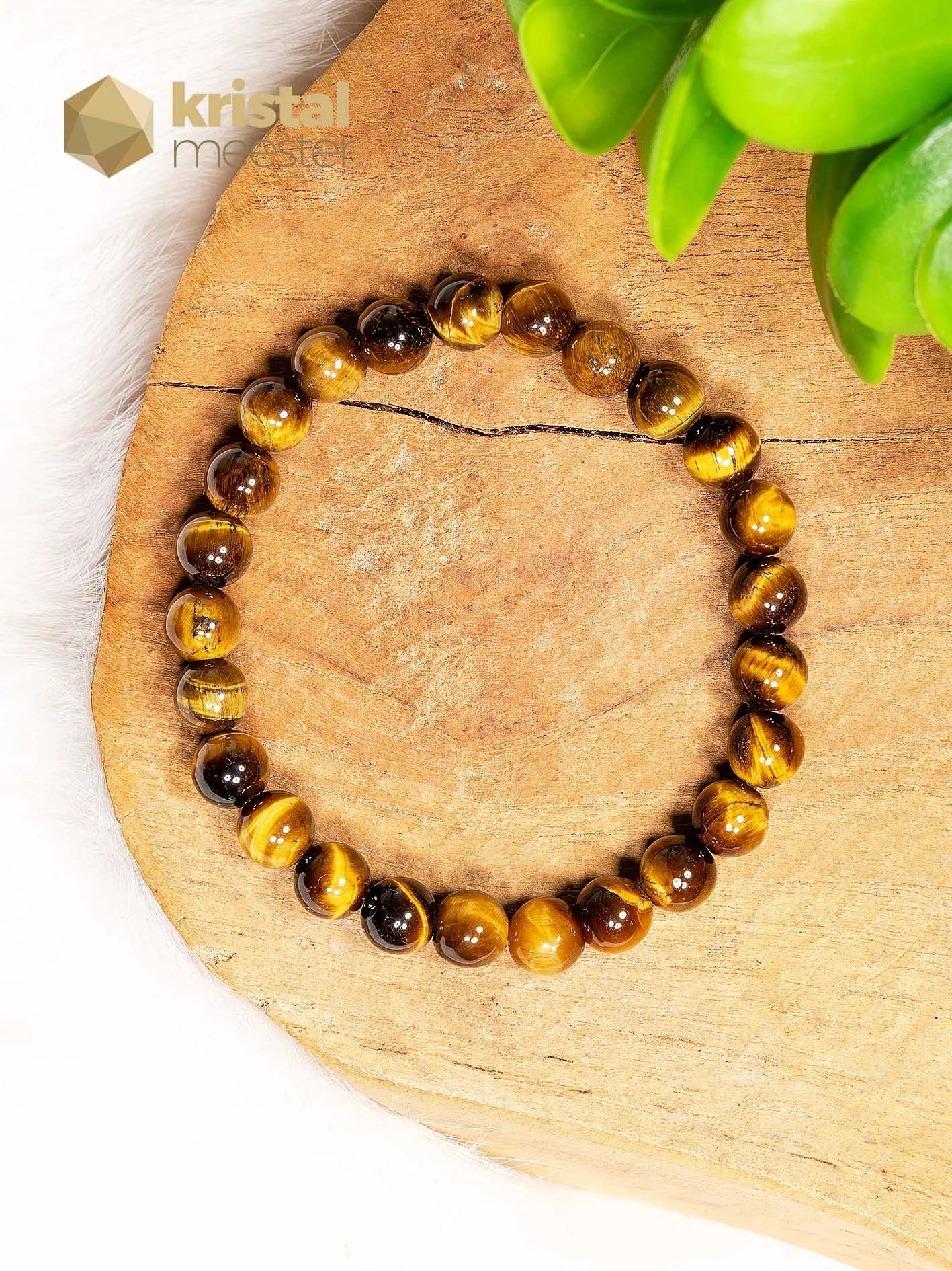 Tiger's Eye Ball Bracelet - 8 mm