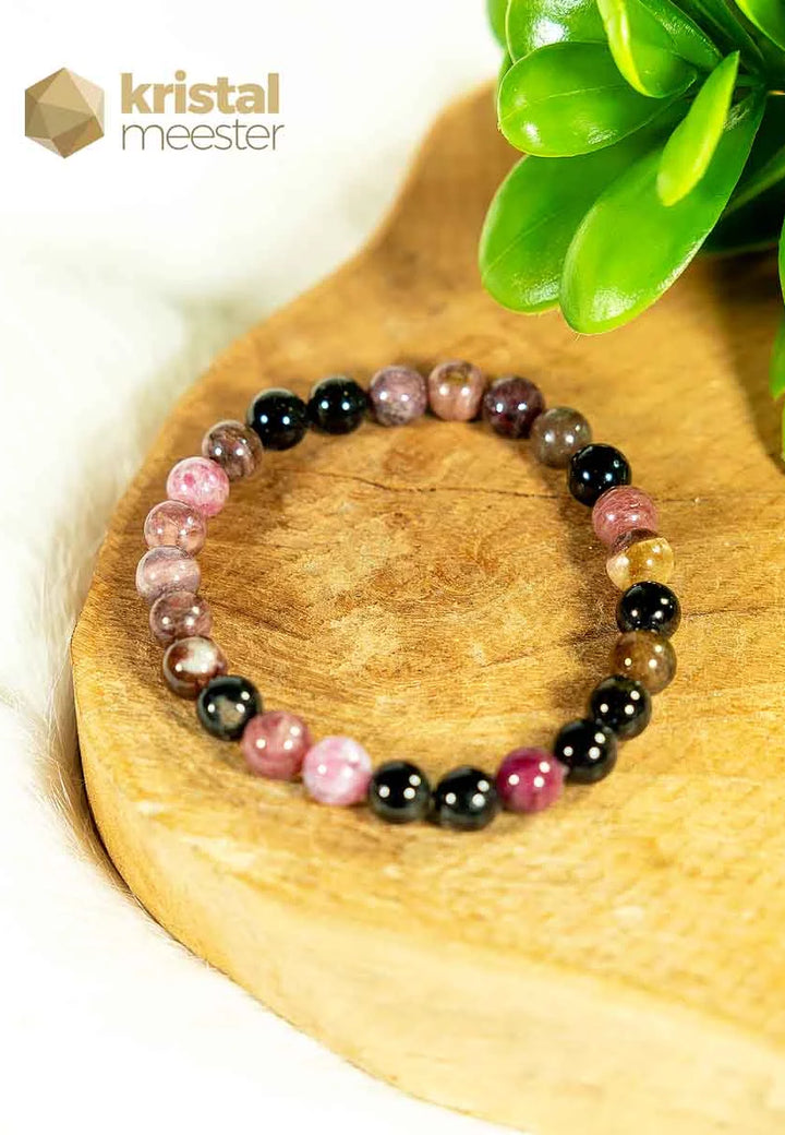 Tourmaline Mix Ball Bracelet - 8 mm