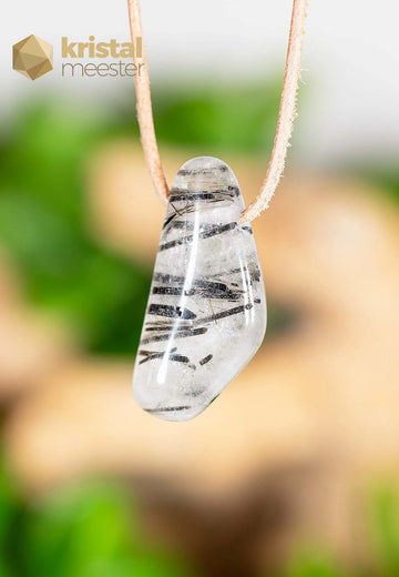 Tourmaline Quartz Pendant, drilled - no. 1