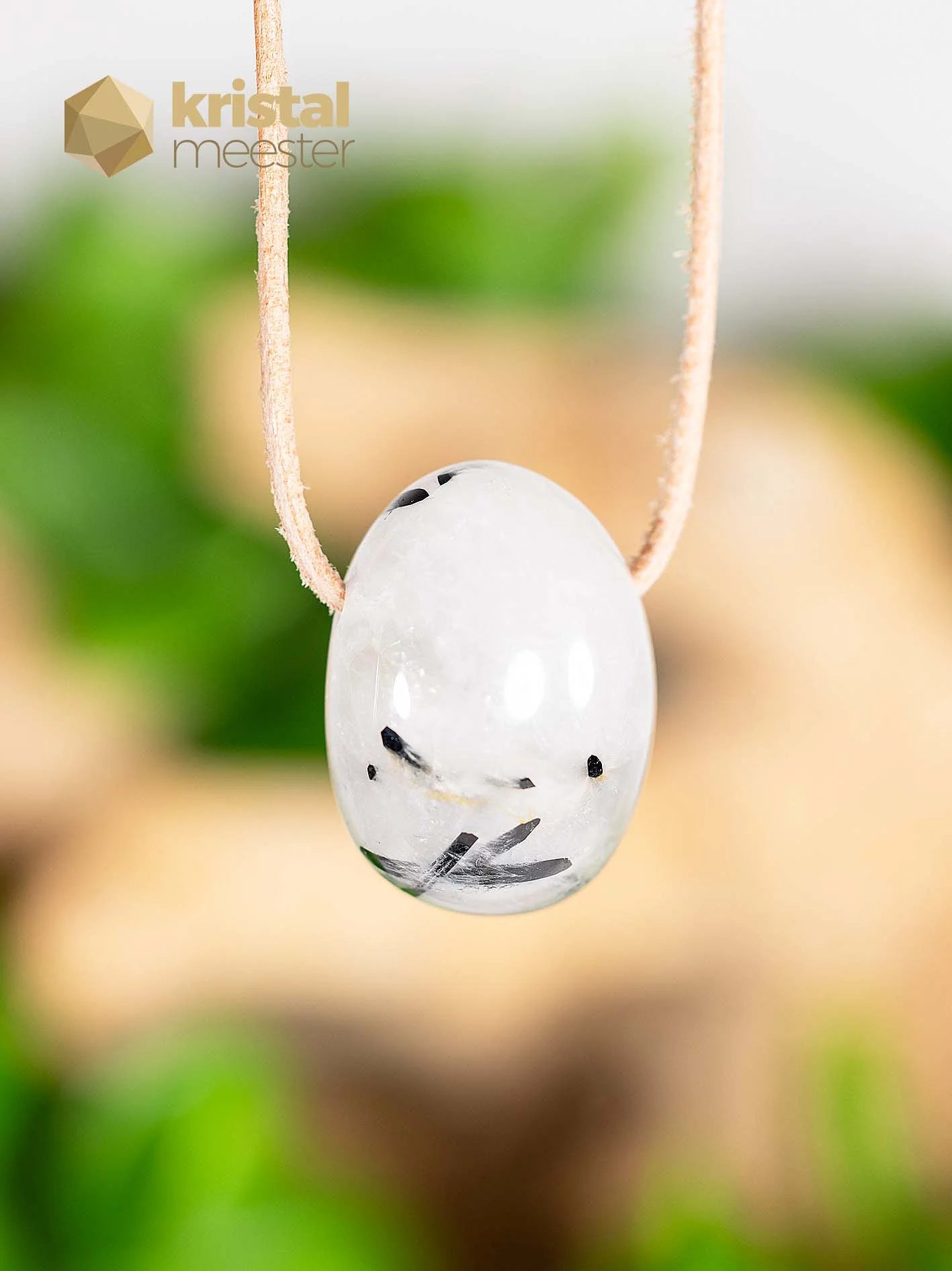 Tourmaline Quartz Pendant, drilled - no. 2