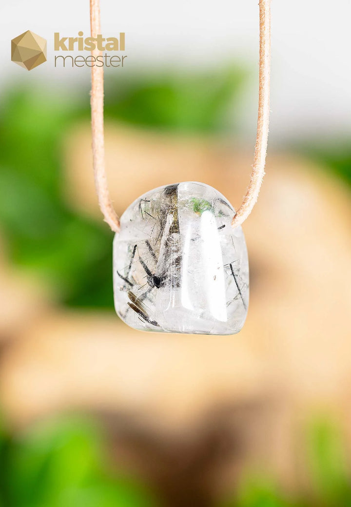 Tourmaline Quartz Pendant, drilled - no. 3