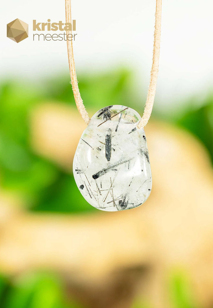 Toermalijnkwarts hanger, doorboord - nr. 4