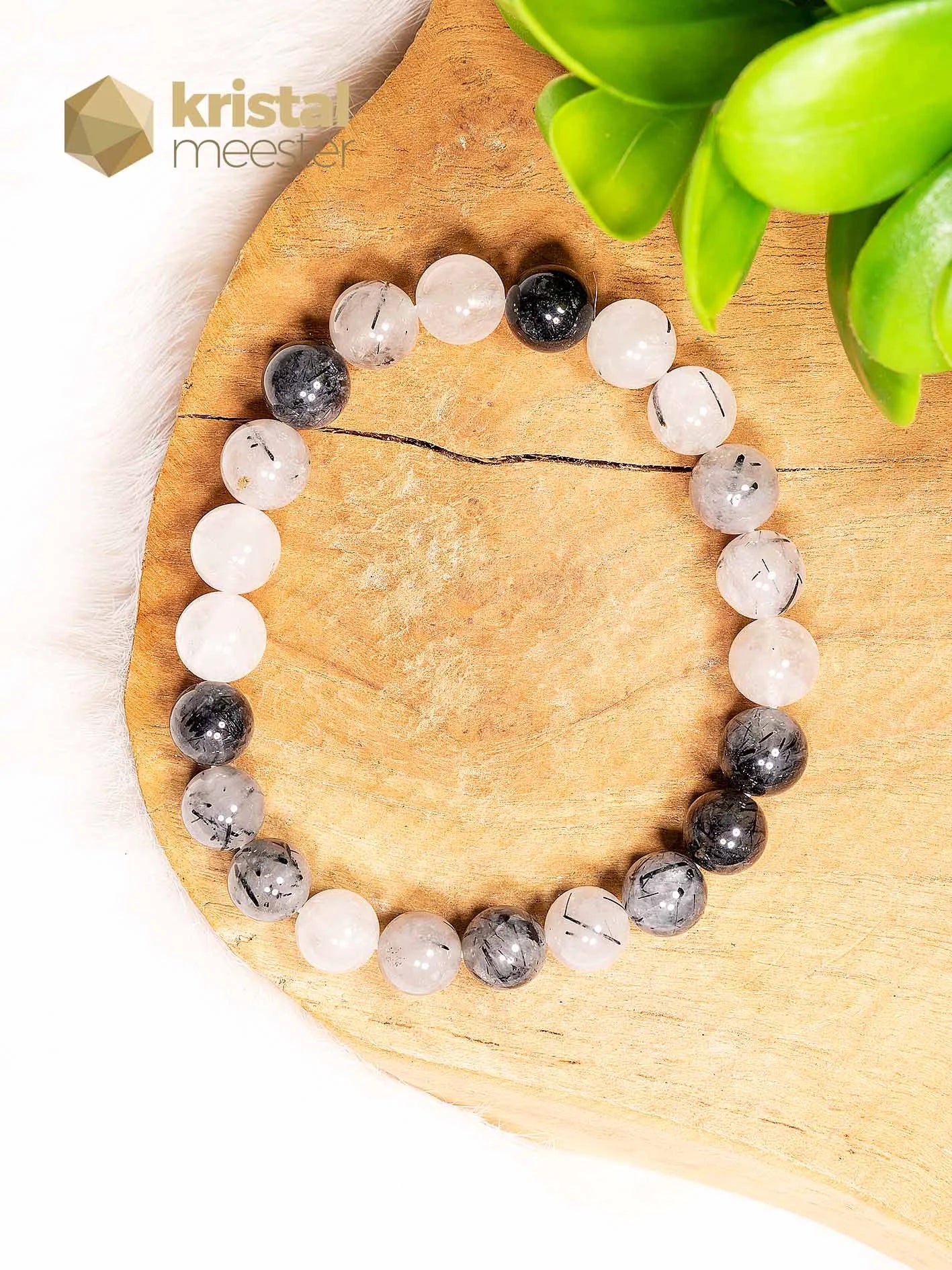 Tourmaline Quartz Ball Bracelet - 10 mm